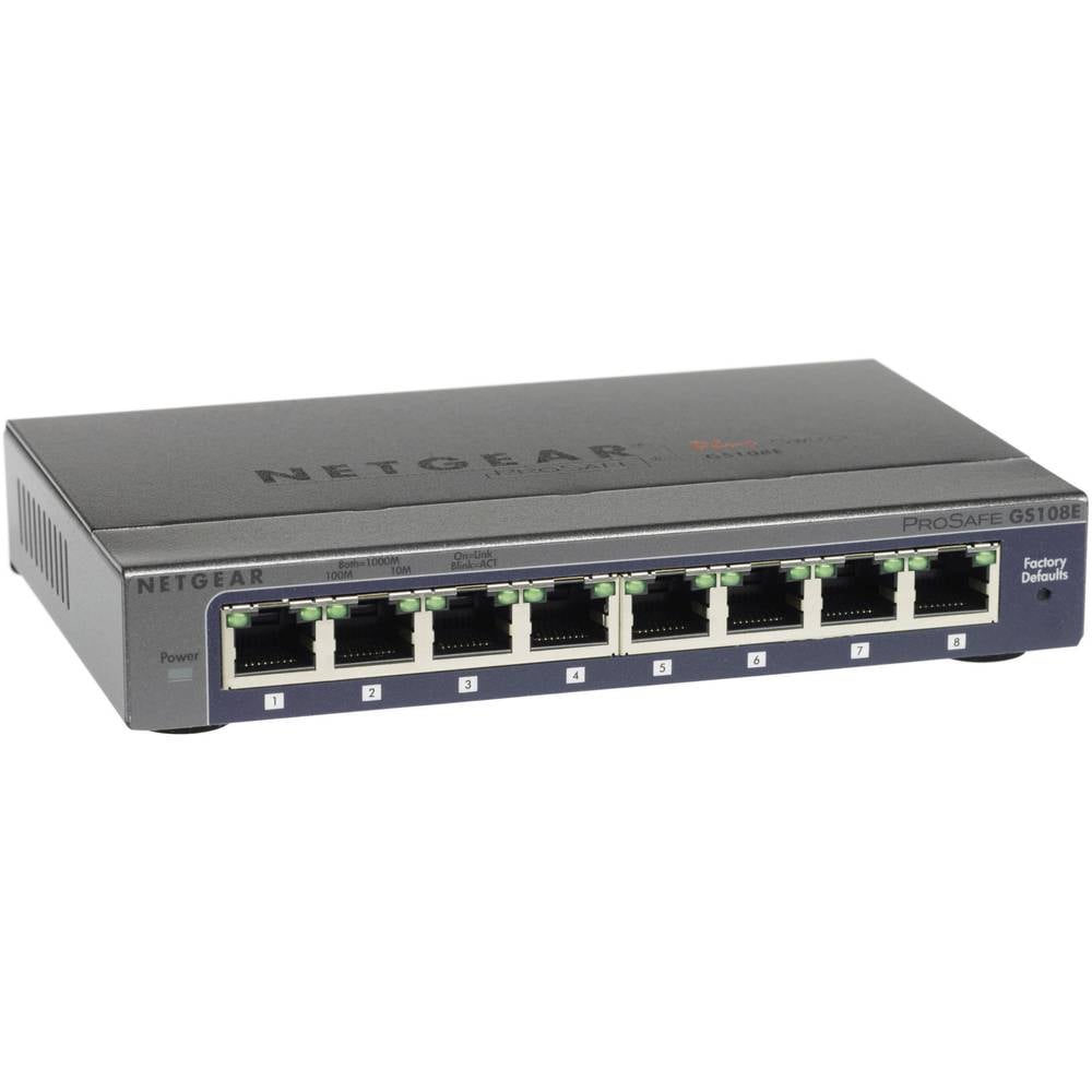 NETGEAR GS108E-300PES síťový switch, 8 portů, 1 GBit/s