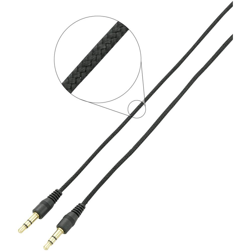 SpeaKa Professional SP-7870056 jack audio kabel [1x jack zástrčka 3,5 mm - 1x jack zástrčka 3,5 mm] 2.00 m černá pozlace