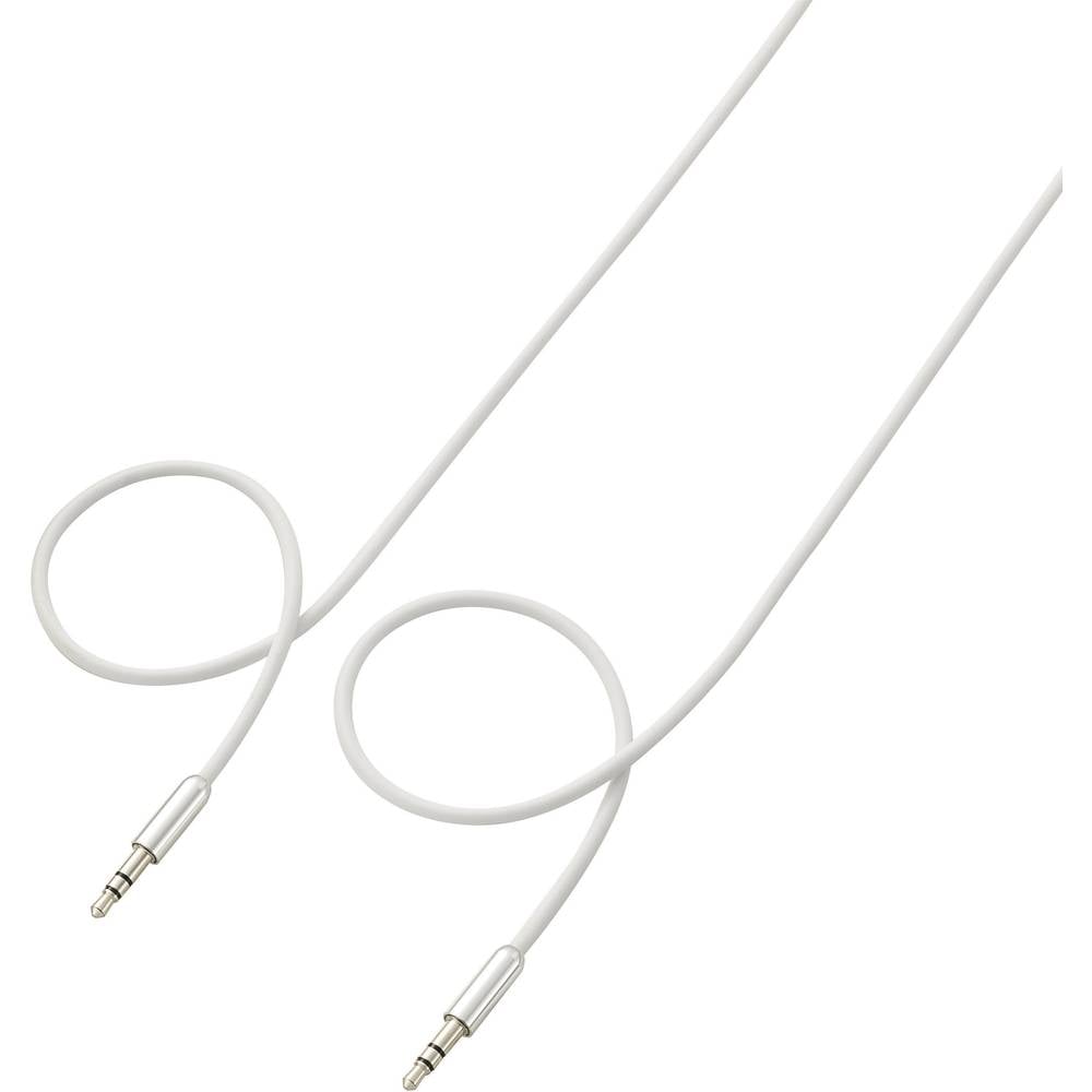 SpeaKa Professional SP-7870696 jack audio kabel [1x jack zástrčka 3,5 mm - 1x jack zástrčka 3,5 mm] 1.50 m bílá SuperSof