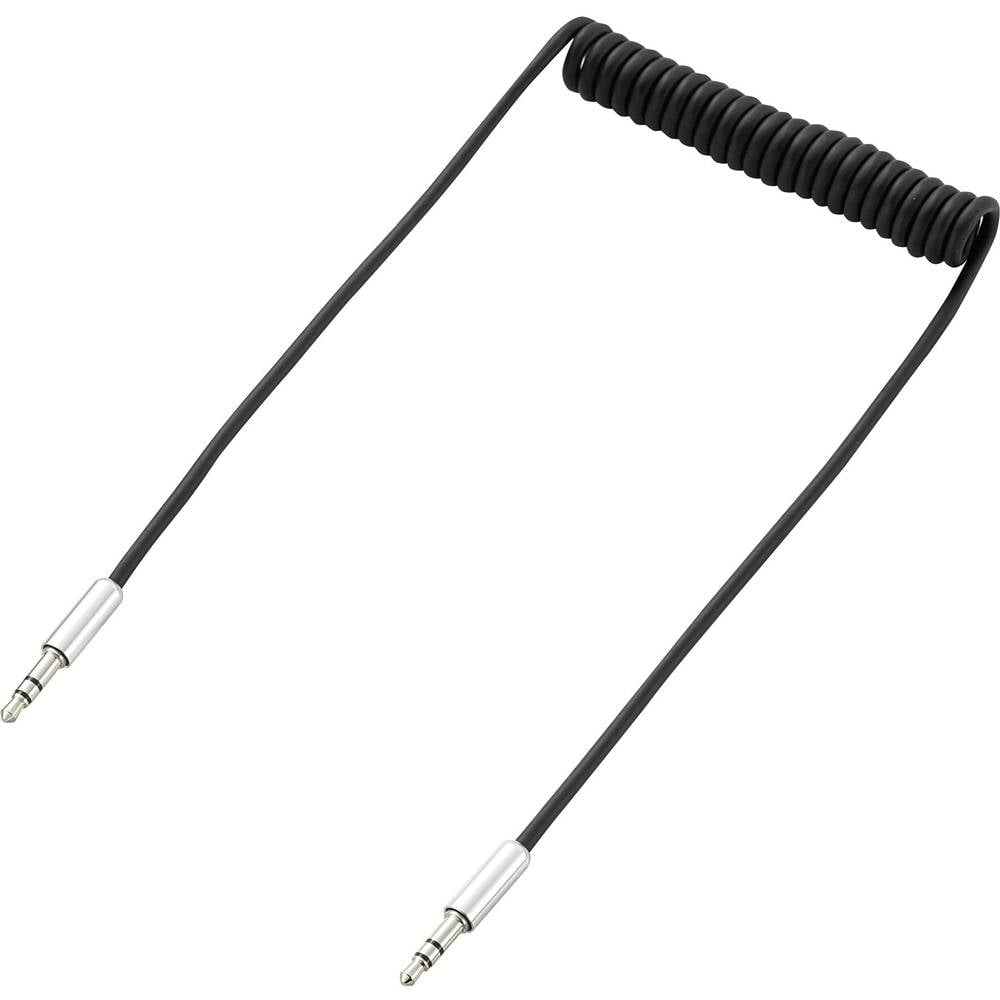SpeaKa Professional SP-7870092 jack audio kabel [1x jack zástrčka 3,5 mm - 1x jack zástrčka 3,5 mm] 1.00 m černá spirálo
