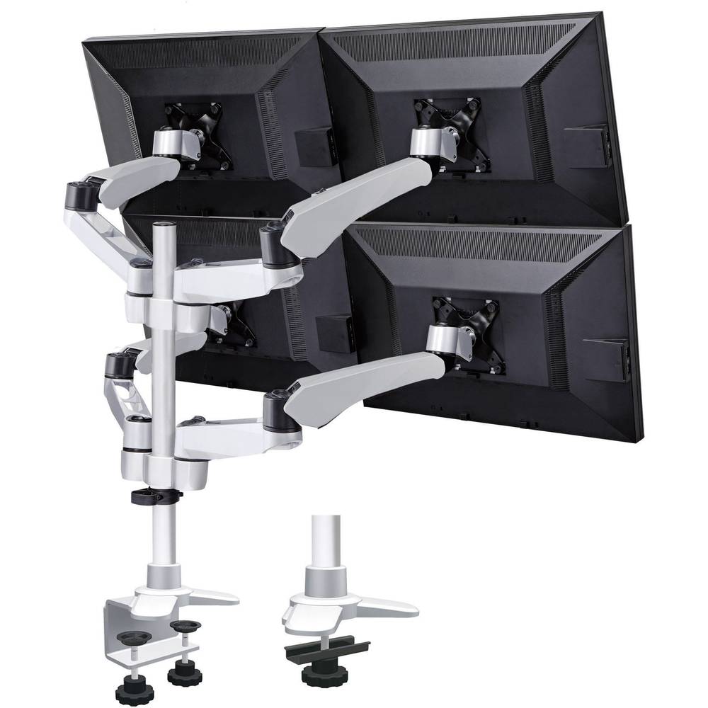 SpeaKa Professional SP-3957076 Flex 4násobná držák na stůl pro monitor 25,4 cm (10) - 68,6 cm (27) nastavitelná výška, n