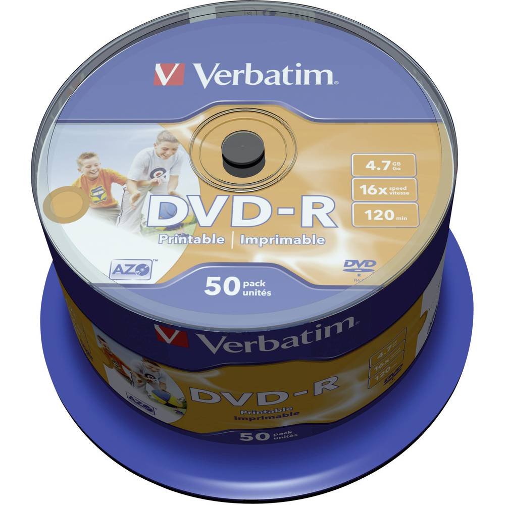 Verbatim 43533 DVD-R 4.7 GB 50 ks vřeteno s potiskem