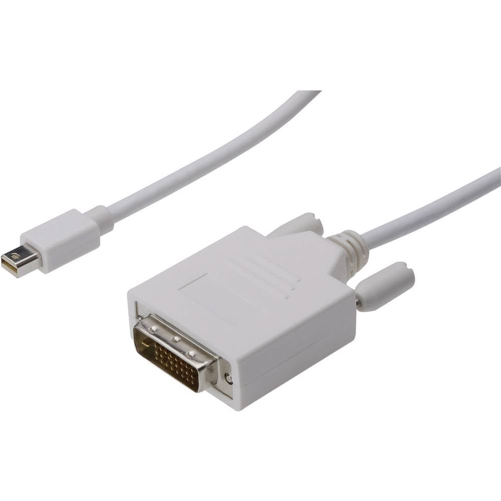 Digitus Mini-DisplayPort / DVI kabelový adaptér Mini DisplayPort konektory, DVI-D 24+1pol. Zástrčka 2.00 m bílá AK-34030