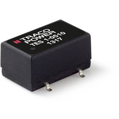 Lille sort elektronisk komponent med påskriften 'TRACO POWER TES 1-0510 1317', muligvis et strømforsyningsmodul.