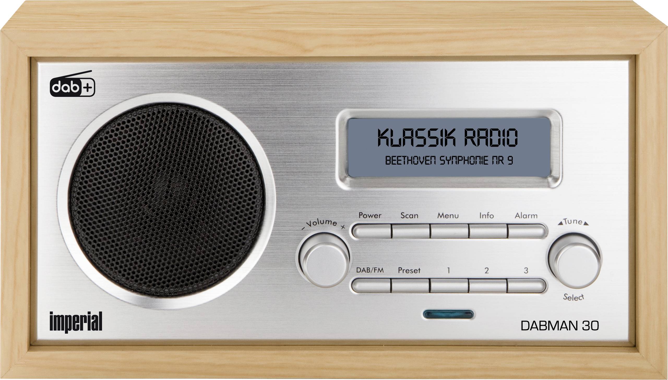 Bordradio Imperial DABMAN 30 DAB+, FM Træ Conradelektronik.dk