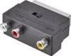 SpeaKa Professional SP-7870340 Phono / Scart Adapter [3x Cinch-bøsning - 1x SCART-stik] Sort med omskifter