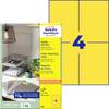 Avery-Zweckform 3459 Universelle etiketter 105 x 480 mm Papir Gul 400 stk Permanent vedhæftningsevne Inkjetprinter, Laserprinter, Farvelaserprinter, Kopimaskine, Farvekopimaskine