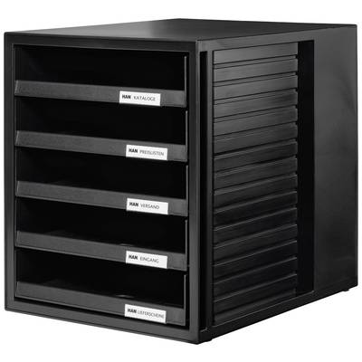 HAN Kontorkasser åben/1401-13 275x330x320mm sort polystyrol