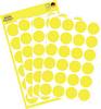 Avery-Zweckform 3007 Etiketter Ø 18 mm Papir Gul 96 stk Permanent vedhæftningsevne Markeringspunkter etiketter