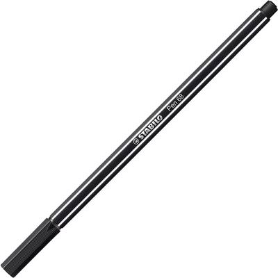 En sort fineliner-pen fra Stabilo med påskriften 'Pen 68'. Ideel til præcis skrivning og tegning.