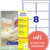 Avery-Zweckform L4745REV-25 Universelle etiketter 96 x 63.5 mm Papir Hvid 240 stk Kan fjernes igen Inkjetprinter, Laserprinter, Farvelaserprinter, Kopimaskine