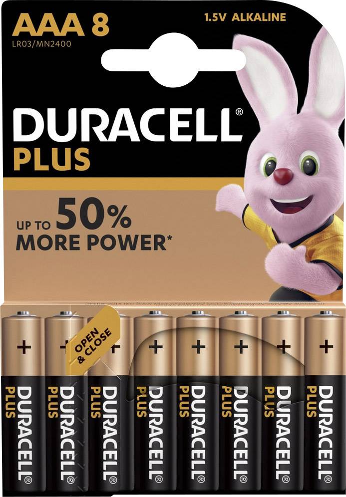 Duracell AAA-batteri Plus Power LR03 Alkali-mangan 1.5 V 8 stk-1