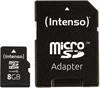 Intenso High Performance MicroSDHC-kort 8 GB Class 10 inkl. SD-adapter
