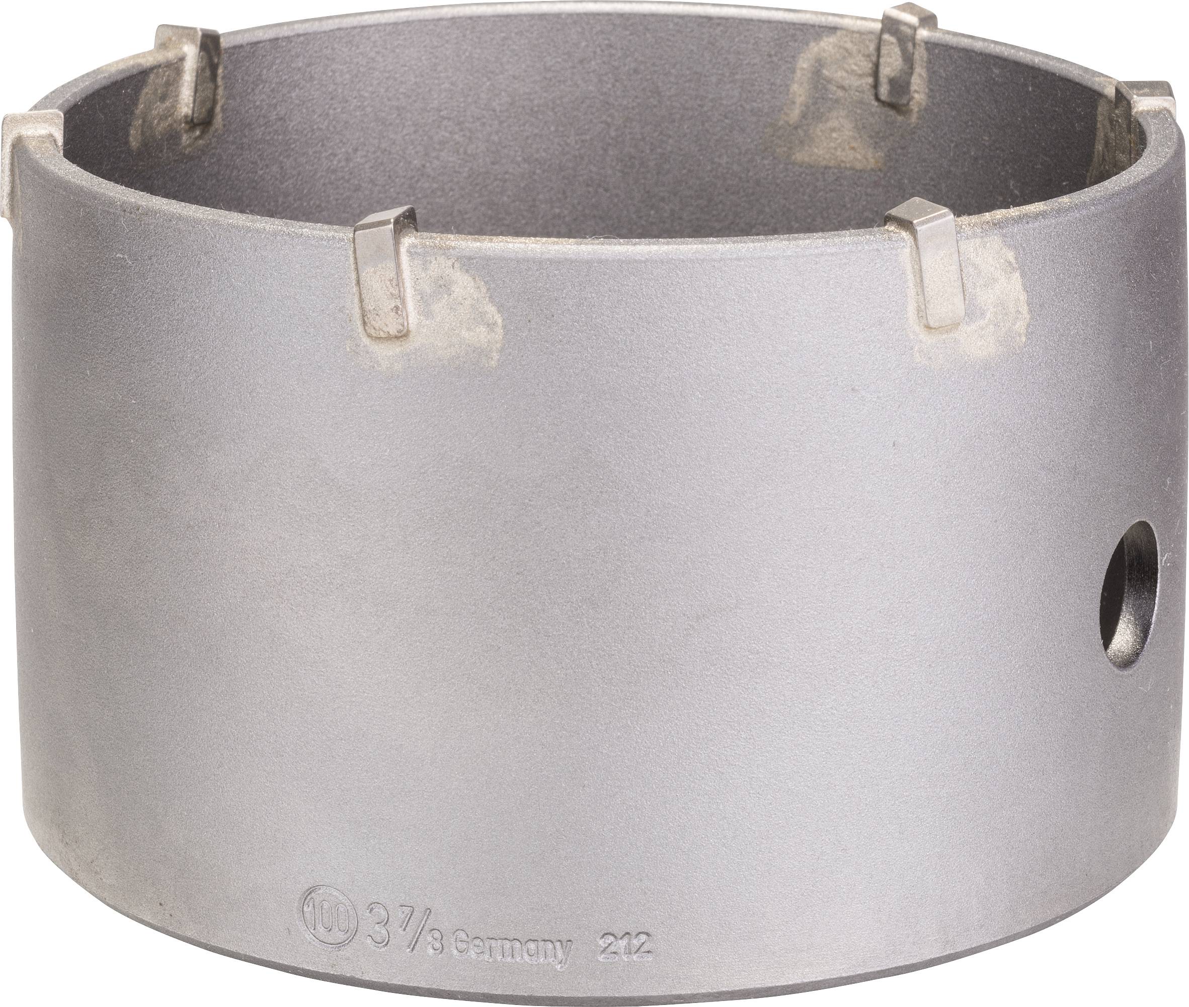 Metal-borehovede med et sidehul og savtakkede skærekanter. Velegnet til boring af store, cirkulære huller i hårde materialer.