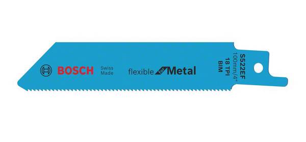 Bosch Accessories 2608657721 Bajonetsavklinge S 522 EF Flexible for Metal Savbladslængde 100 mm 2 stk