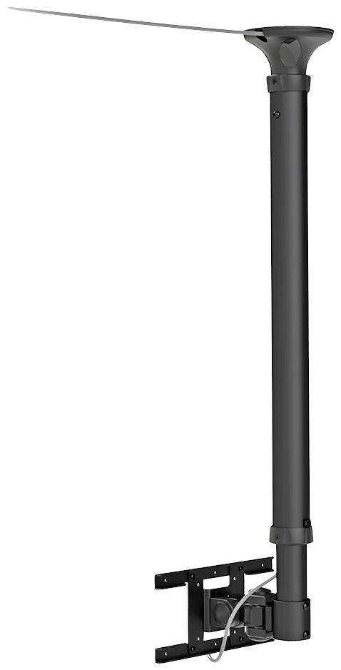 En sort teleskopisk antenne, monteret på et beslag med kabelforbindelse, formentlig designet til udendørs brug.