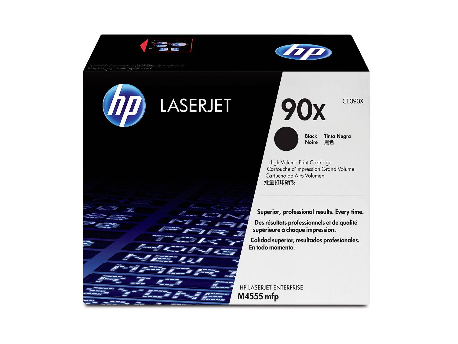 HP LaserJet 90X højtvolumen sort tonerpatron kassette til HP LaserJet Enterprise M4555 mfp