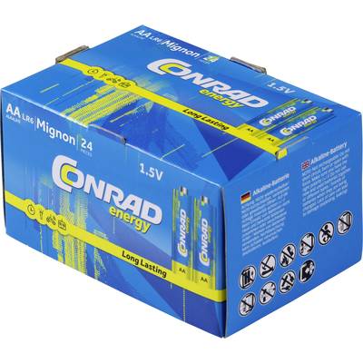 Conrad energy LR06 AA-batteri  Alkali-mangan  1.5 V 24 stk