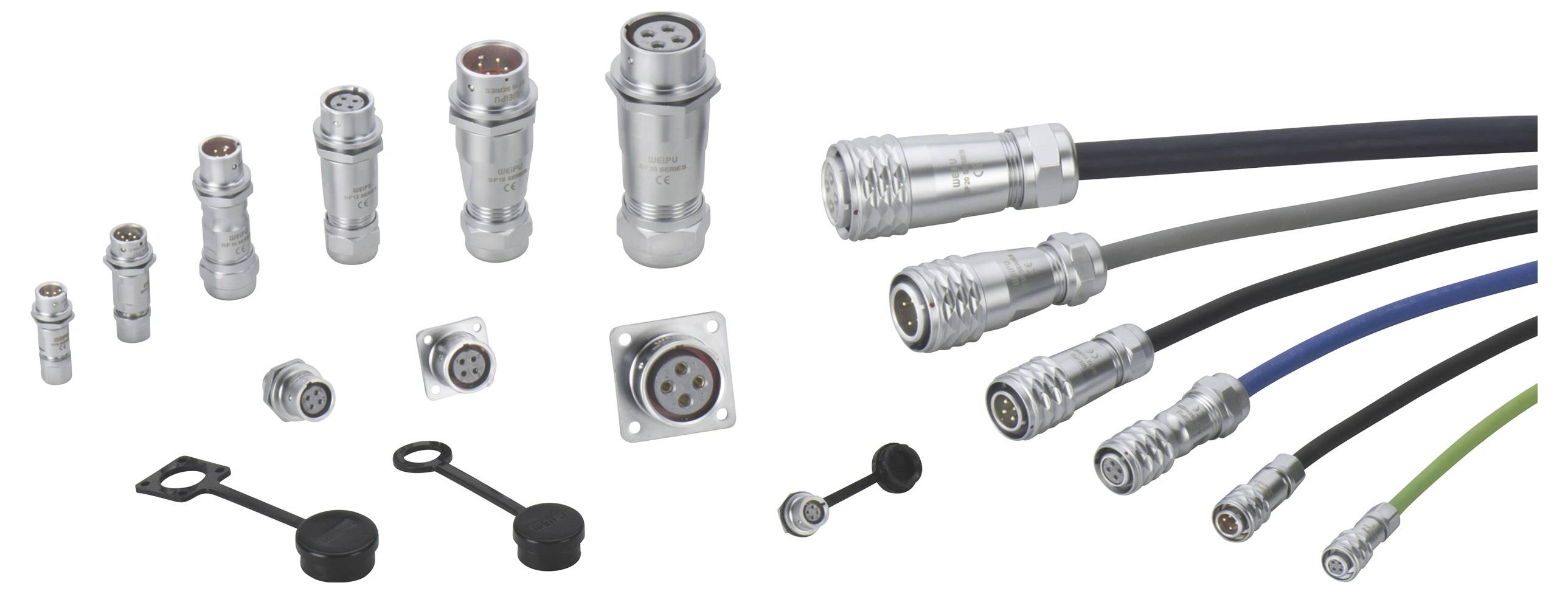Weipu SF1210/P2 I Rundstik Stik, lige Samlet poltal: 2 Serie (rundstikforbindelse): SF12 1 stk-3