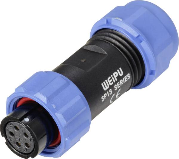 Weipu SP1310 / S 5 II Rundstik Tilslutning, lige Samlet poltal: 5 Serie (rundstikforbindelse): SP13 1 stk