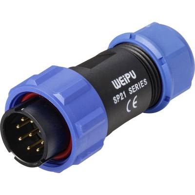 Weipu SP2110 / P 9 II Rundstik Stik, lige Samlet poltal: 9 Serie (rundstikforbindelse): SP21 1 stk