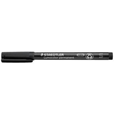 En sort permanent marker fra mærket Staedtler med genbrugssymboler på huset.