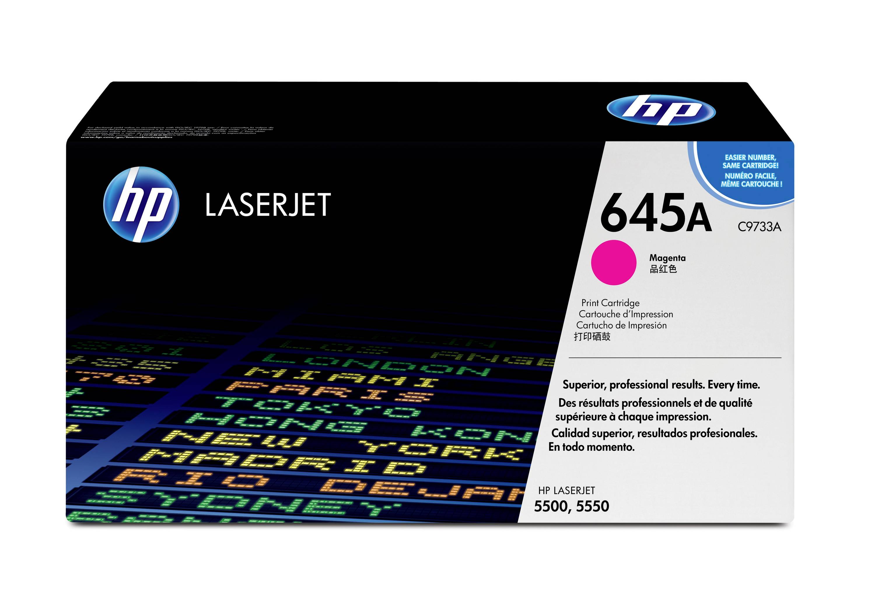 HP LaserJet 645A magenta tonerpatron, model C9733A, til LaserJet 5500 og 5550 printere.