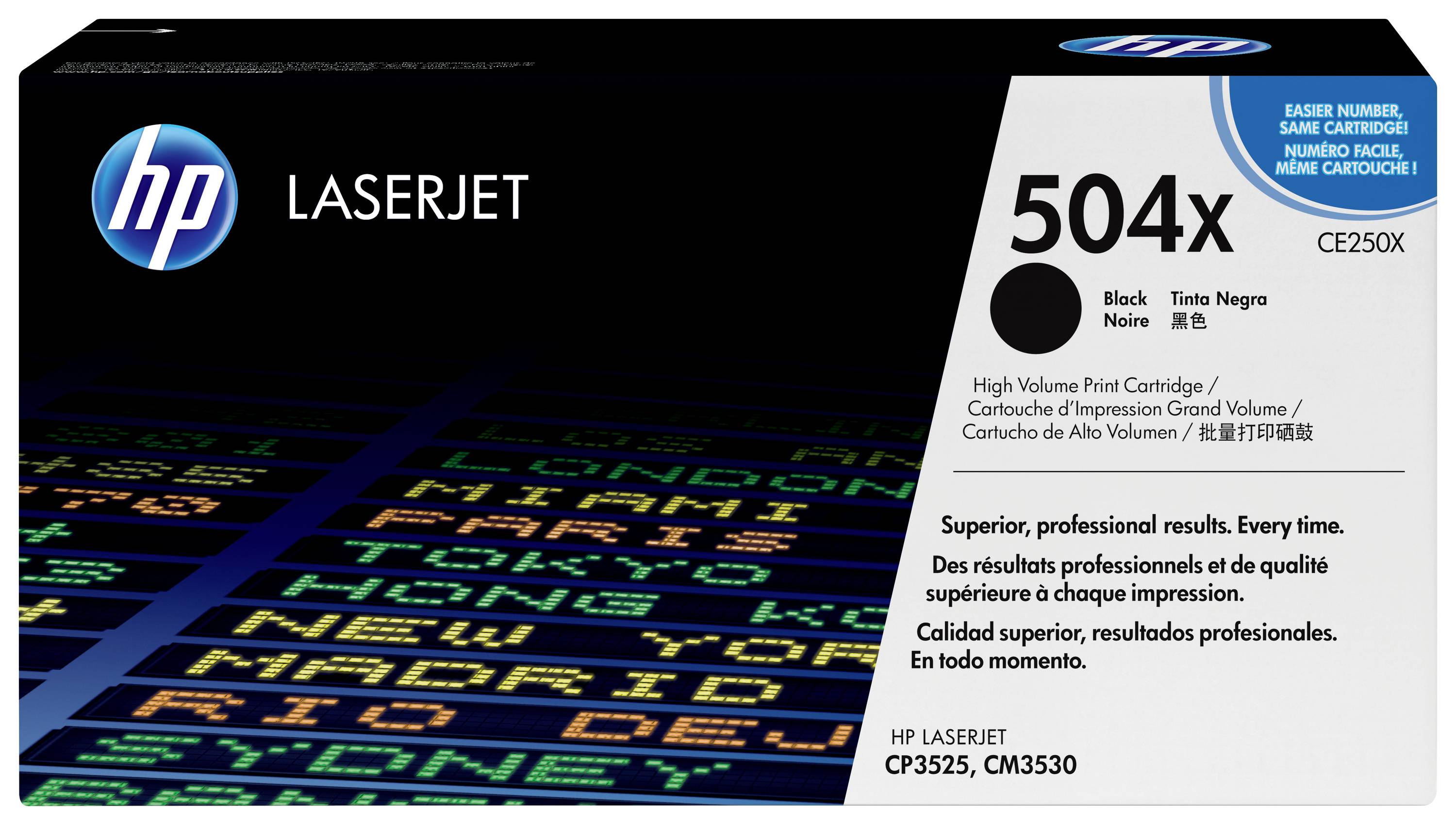 HP 504X CE250X Tonere Sort 10500 Sider Original Toner-kassette