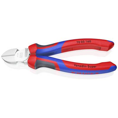 Rød og blå KNIPEX sideavbitertang med påskriften "70 05 160" og "Vanadin-Super" på håndtagene.