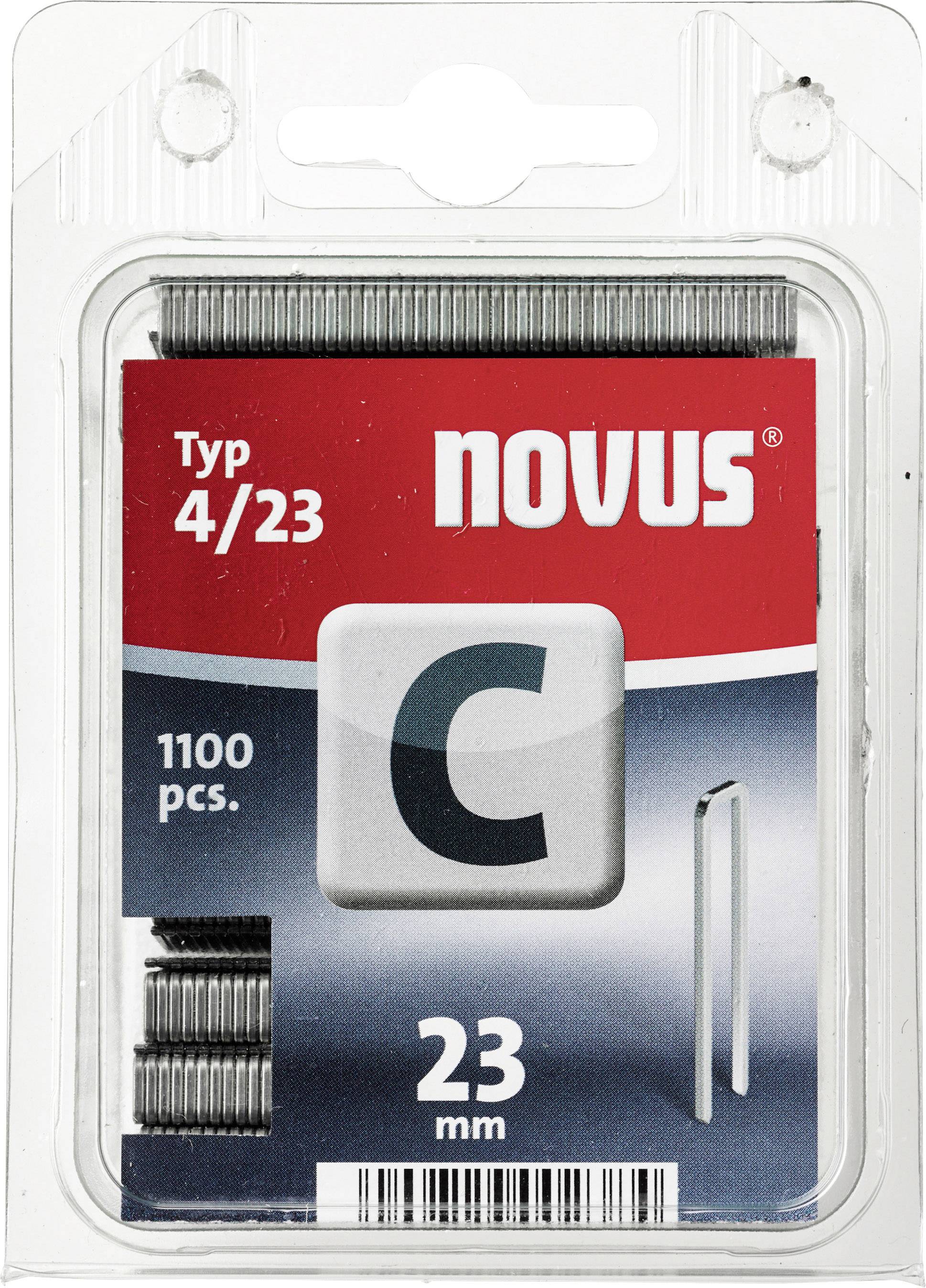 Novus Office 105106300 Smalrygklammer Type 4 1100 stk Dimensioner (L x B) 23 mm x 6 mm