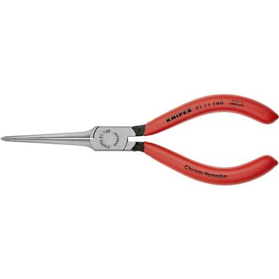En rød tængetop fra mærket Knipex, fremstillet i Tyskland, af krom-vanadium-stål til præcise greb- og skæreopgaver.