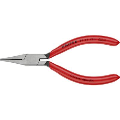 Rød fladtang med påskriften 'Knipex' på håndtaget. Velegnet til greb- og klippearbejde inden for håndværksfag.