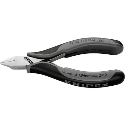 Sidetang fra Knipex, model 77 52 115 ESD, egnet til kobberledninger op til 1 mm diameter, Made in Germany.