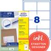Avery-Zweckform 4782 Universelle etiketter 97 x 67.7 mm Papir Hvid 240 stk Permanent vedhæftningsevne Inkjetprinter, Laserprinter, Farvelaserprinter, Kopimaskine, Farvekopimaskine, Håndskrift