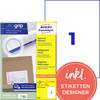Avery-Zweckform 6119 210 x 297 mm Papir Hvid 30 stk Permanent vedhæftningsevne Universelle etiketter Bläck, Laser, Kopi 30 Blatt DIN A4