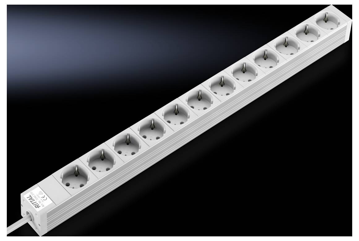 Rittal DK 7240.310 Strømskinne 12-dobbelt Aluminium Flerfarvet 1 stk