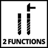 Her er illustrationen af to bor, som er forsynet med teksten '2 Functions', hvilket kan antyde forskellige funktioner eller anvendelsesmuligheder.