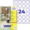 Avery-Zweckform L3415-100 Universelle etiketter Ø 40 mm Papir Hvid 2400 stk Permanent vedhæftningsevne Inkjetprinter, Laserprinter, Farvelaserprinter, Kopimaskine, Farvekopimaskine, Håndskrift