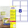 Avery-Zweckform L4715REV-20 Folielabels 99.1 x 67.7 mm Folie Hvid 160 stk Kan fjernes igen Farvelaserprinter, Laserprinter, Farvekopimaskine, Kopimaskine, Håndskrift
