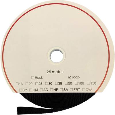 FASTECH® T0205099990125 Burrebånd til fastsyning Loop (L x B) 25000 mm x 50 mm Sort 25 m