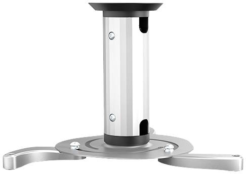 Projektopholder i metal med justerbar arm og monteringsskruer. Egnet til loftsmontering af en projektor.