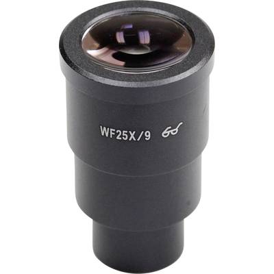 Billedet viser et sort mikroskopokular med påskriften 'WF25X/9', egnet til forstørrelse af optiske detaljer.
