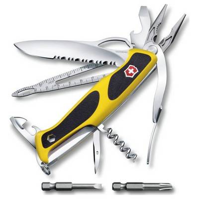 Victorinox RangerGrip 0.9798.MWC8 Schweizerlommekniv Antal funktioner 21 Gul, Sort