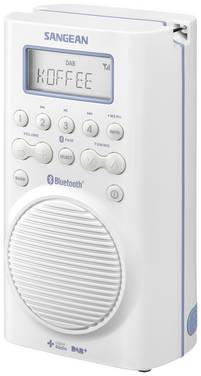 Sangean H205 Badeværelsesradio DAB+, FM Bluetooth  vandtæt Hvid