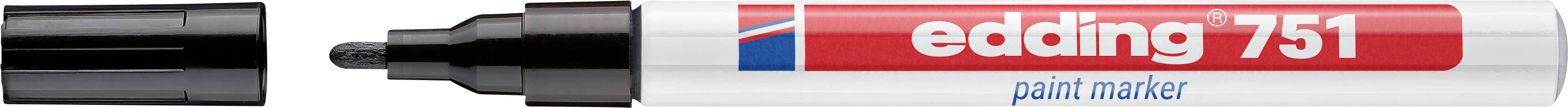 Edding 751 paint marker 4-751001 Lakmarker Sort 1 mm, 2 mm