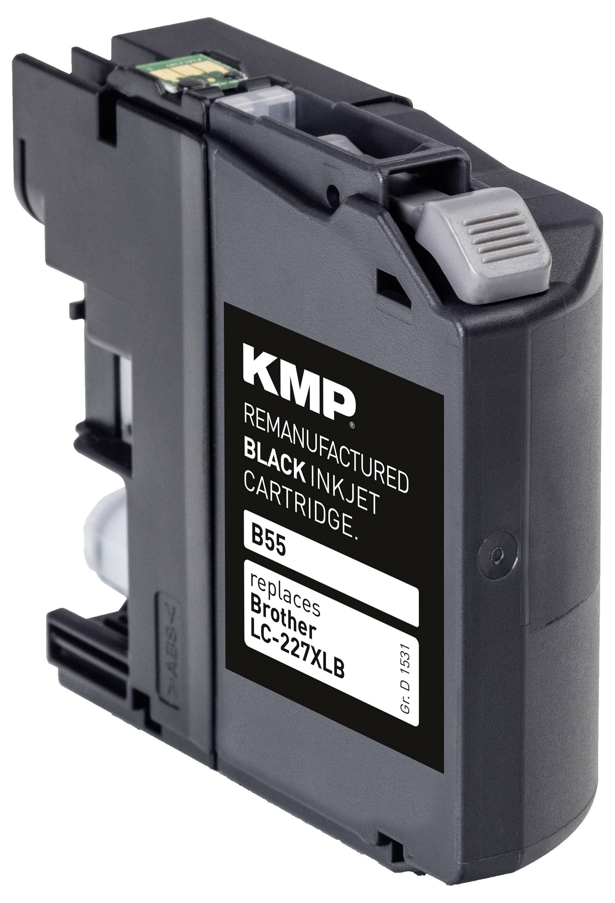 KMP Blæk erstatter Brother LC-227XLBK Kompatibel Sort B55 1531,4001-2