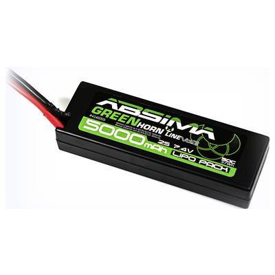 Absima Modelbyggeri-batteripakke (LiPo) 7.4 V 5000 mAh Celletal: 2 50 C Box Hardcase T-stiksystem