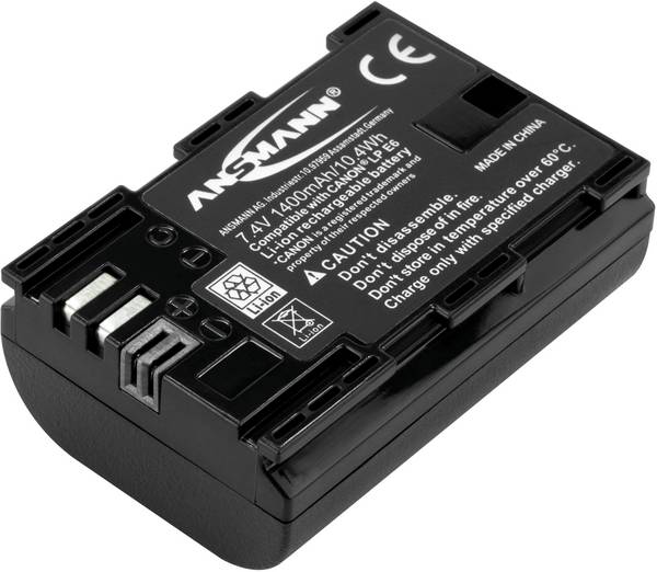 Ansmann A-Can LPE6 Kamera-batteri Erstatter original-batteri LP-E6 7.4 V 1400 mAh