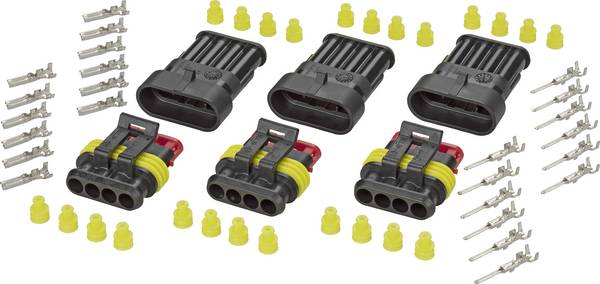 TE Connectivity Superseal sæt AMP-Superseal 1.5mm Series Samlet antal poler 4 Rastermål: 6 mm 4016139188287 1 Set