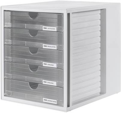 HAN Systembox 1450-63 Skuffeboks Grå A4 , C4 Antal skuffer: 5